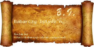 Babarczy István névjegykártya
