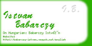 istvan babarczy business card